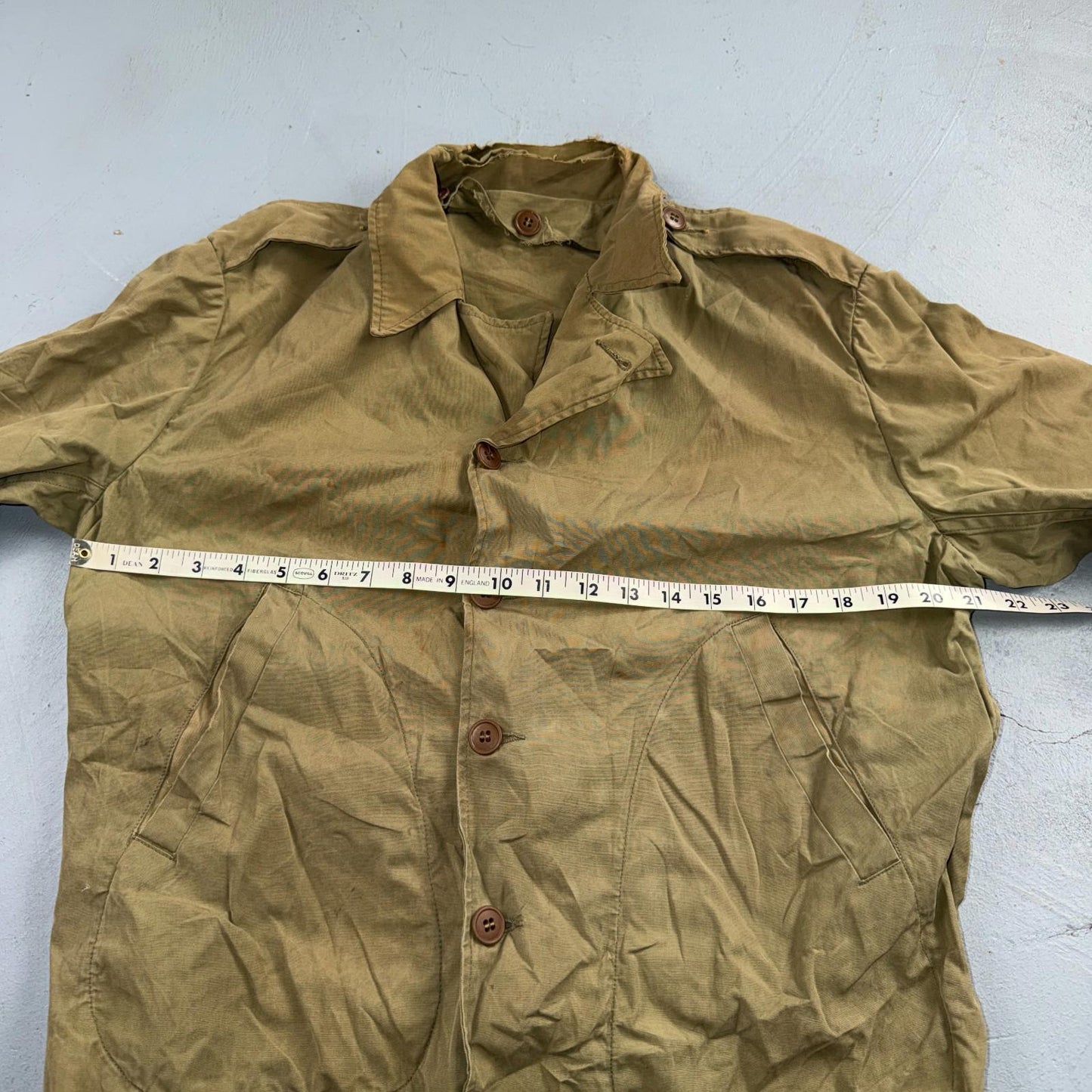 WW2 M41 Army Field Jacket Military 1940s WWII M-1941 Civilian? Unlined Rips