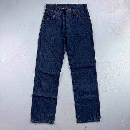 VTG Wrangler Men's 13MWZ Dark Wash High Rise Rigid Cowboy Jeans 28x33 Talon USA
