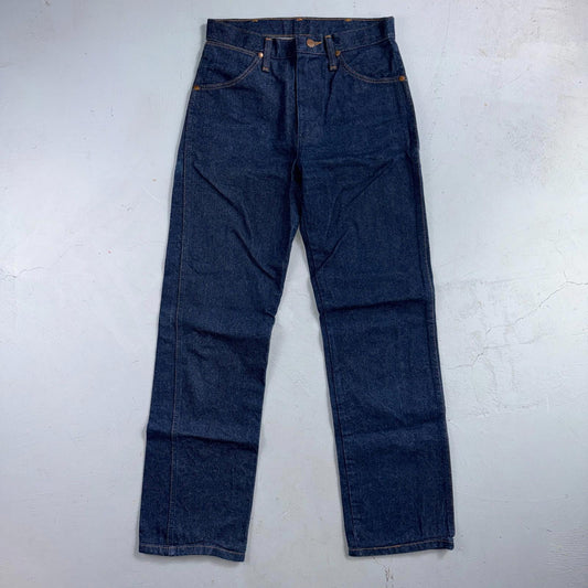 VTG Wrangler Men's 13MWZ Dark Wash High Rise Rigid Cowboy Jeans 28x33 Talon USA