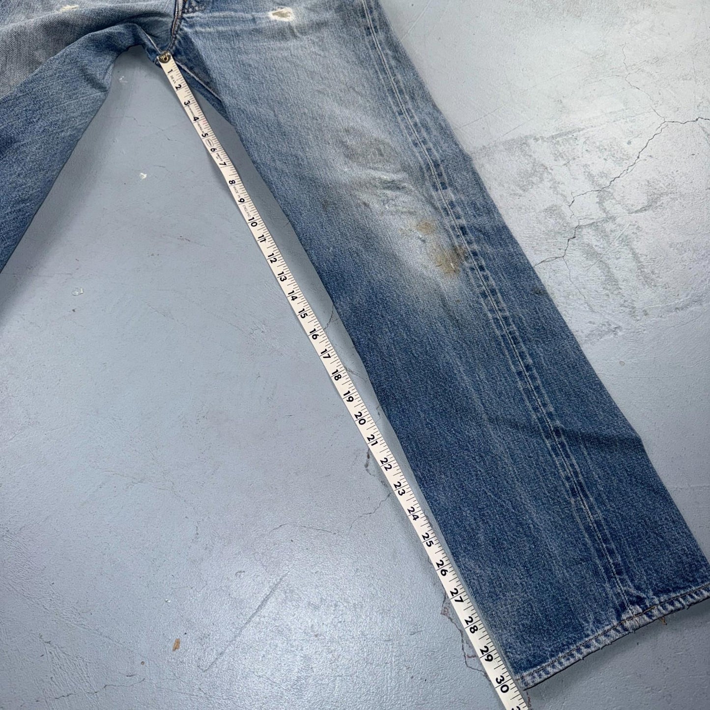 Levis 501 Vintage 80s Redline Selvedge USA XX Jeans Light Wash 33x34 Act 30x30
