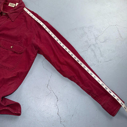 Vintage Five Brother Shirt Mens Tall Large Flannel Red 90s 1990s Workwear