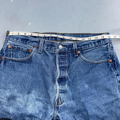 Levis 501 Vintage 90s USA XX Straight Leg Jeans Blue Light Wash 35x34 Act 32x30