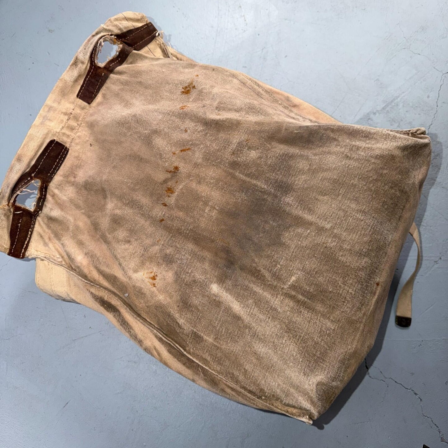 VTG 1930s 1940s Canvas Fishing Field Bag Saddle Bell System Canvas Tote WWII