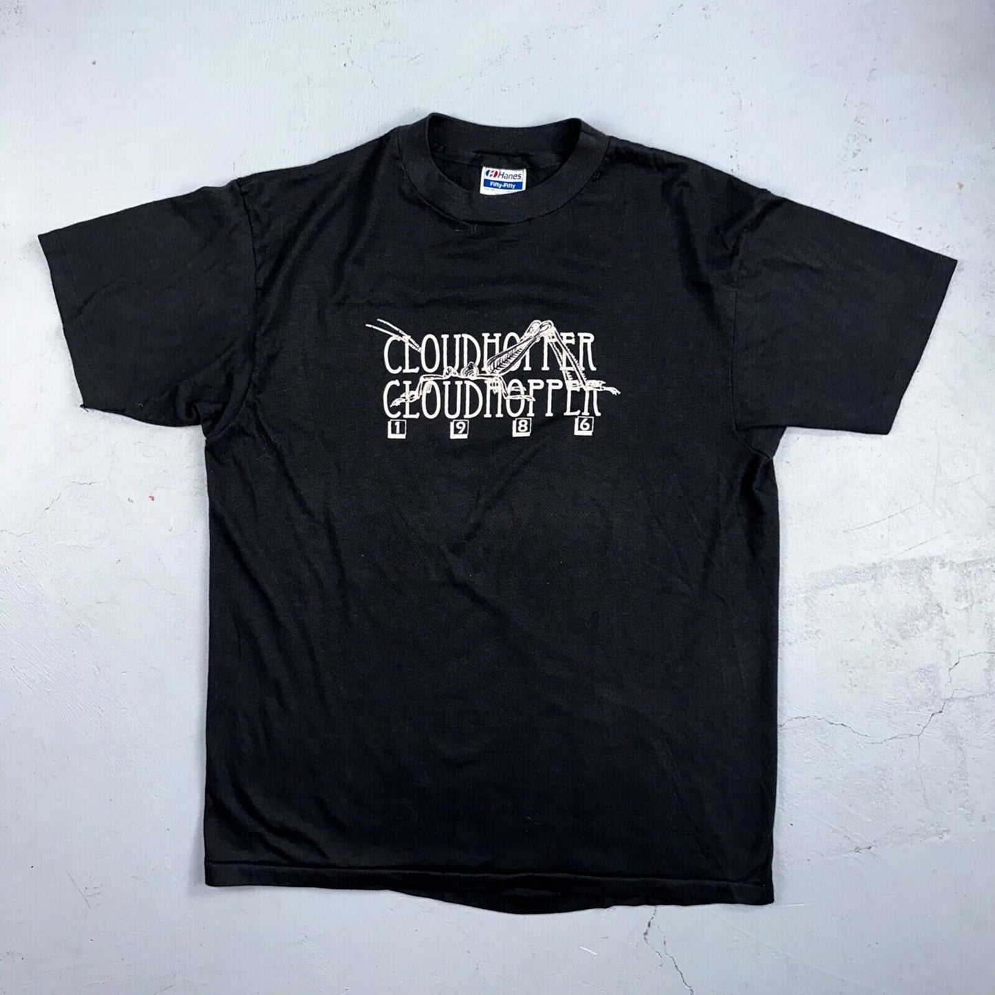 Cloud Hopper Bugs Insects 1986 VTG T Shirt Hanes XL 80s Single Stitch Art Animal