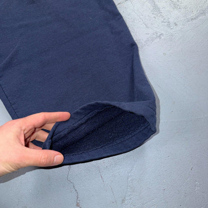 90s Vintage Champion Sweatpants Navy Blue Flat Cuffs Large Capri Cut