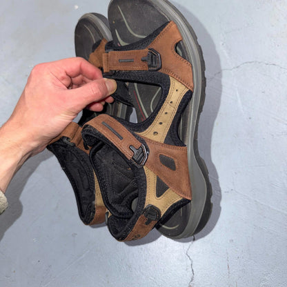 ECCO Off Road Receptor 2 Strap Black/Tan Hiking Sandals Men's EU 41