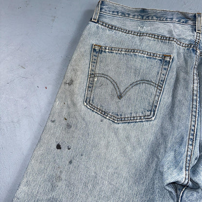 Levis 501 Vintage 90s Mexico Straight Leg Jeans Blue Light Wash 40x30 Act 40x28