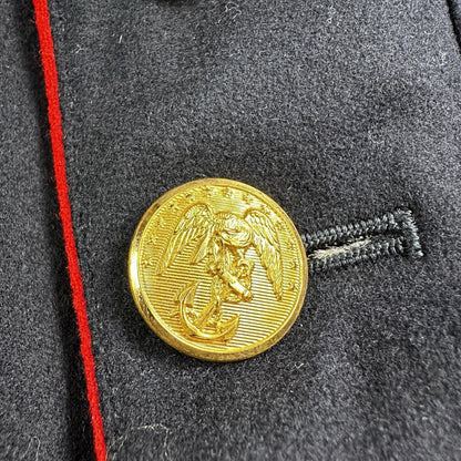 VTG Authentic WWII Paramarine United States Marine Corp Dress Blue Jacket USMC