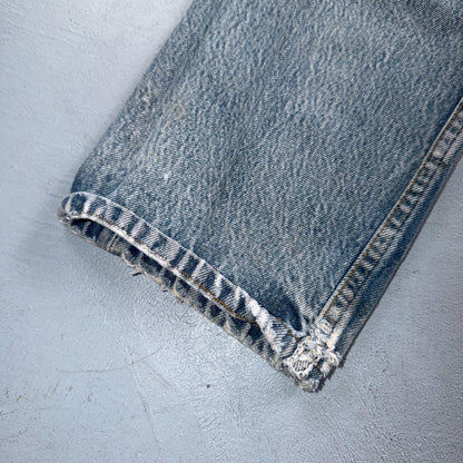 Levis 501 Vintage 90s USA XX Straight Leg Jeans Blue Light Wash 29x32 Act 28x28