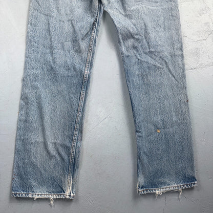 Levis 501 Vintage 90s Y2K XX Straight Leg Jeans Blue Light Wash 36x34 Act 34x29
