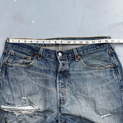 Levis 501 Vintage Y2K XX Straight Leg Jeans Blue Light Wash 34x34 Act 33x33