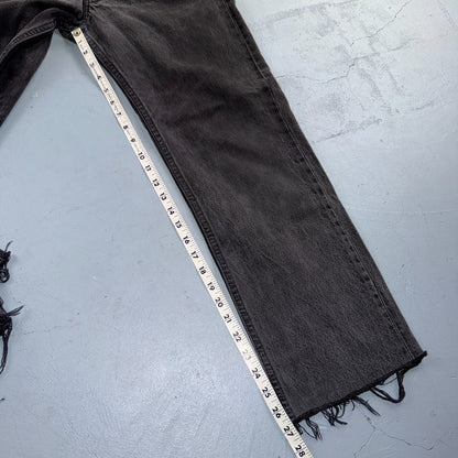 Levis 501 Vintage 90s USA XX Straight Leg Jeans Black Light Wash 31x32 Act 30x27