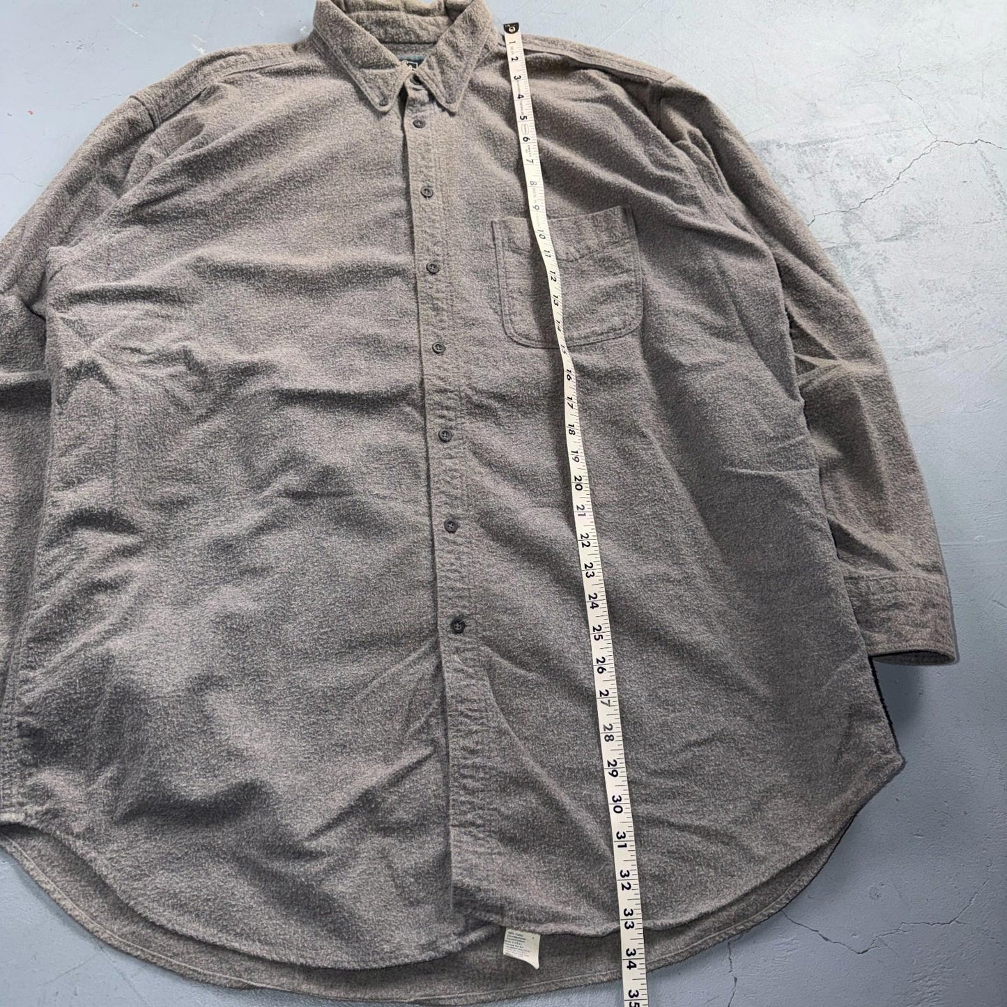 Vintage Woolrich Shirt Mens XL Gray 80s Button Up Chamois Hunting Outdoor USA