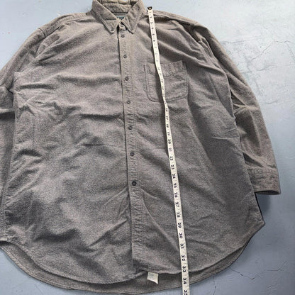 Vintage Woolrich Shirt Mens XL Gray 80s Button Up Chamois Hunting Outdoor USA