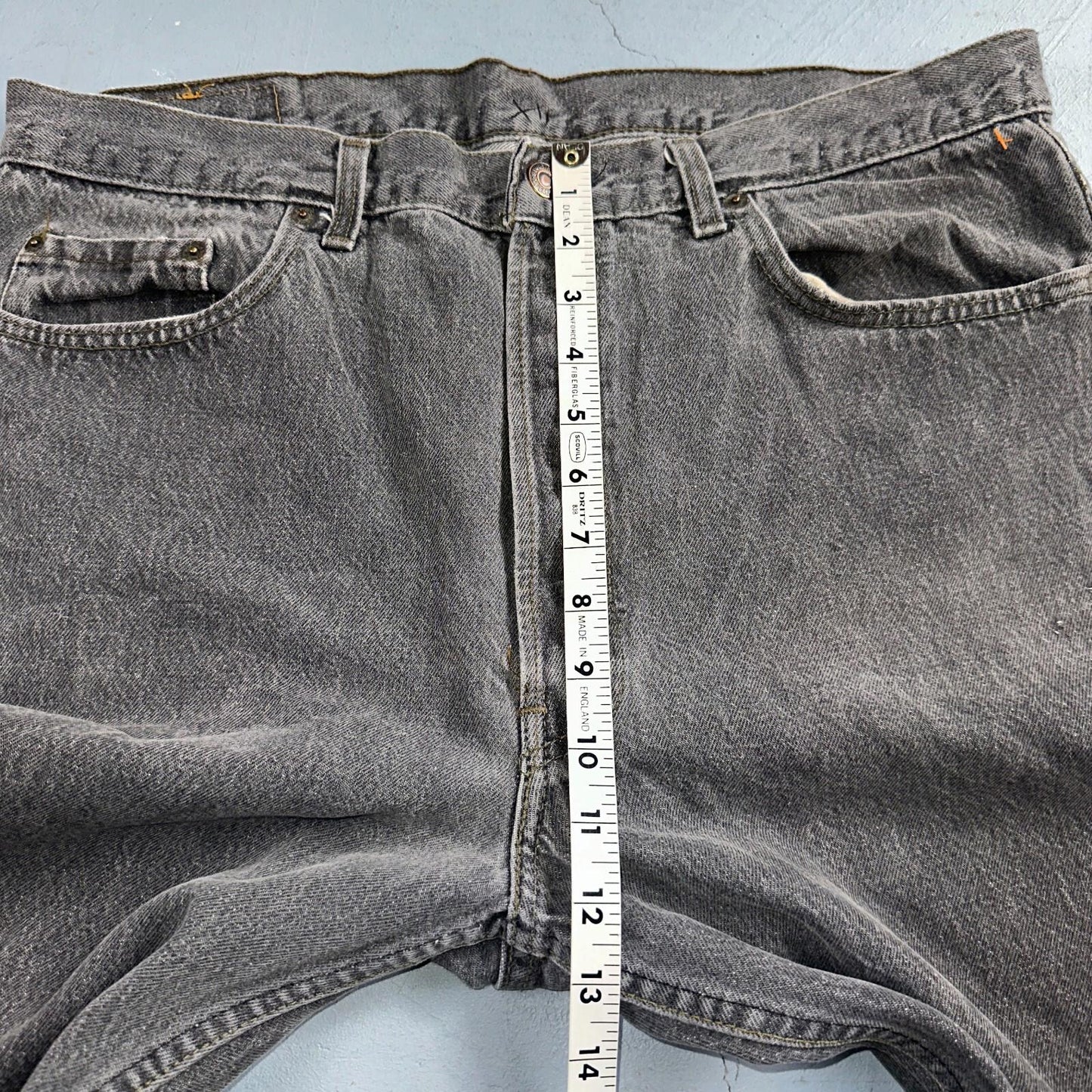 Levis 501 Vintage 90s USA XX Straight Leg Jeans Gray Light Wash 38x30 Act 36x29