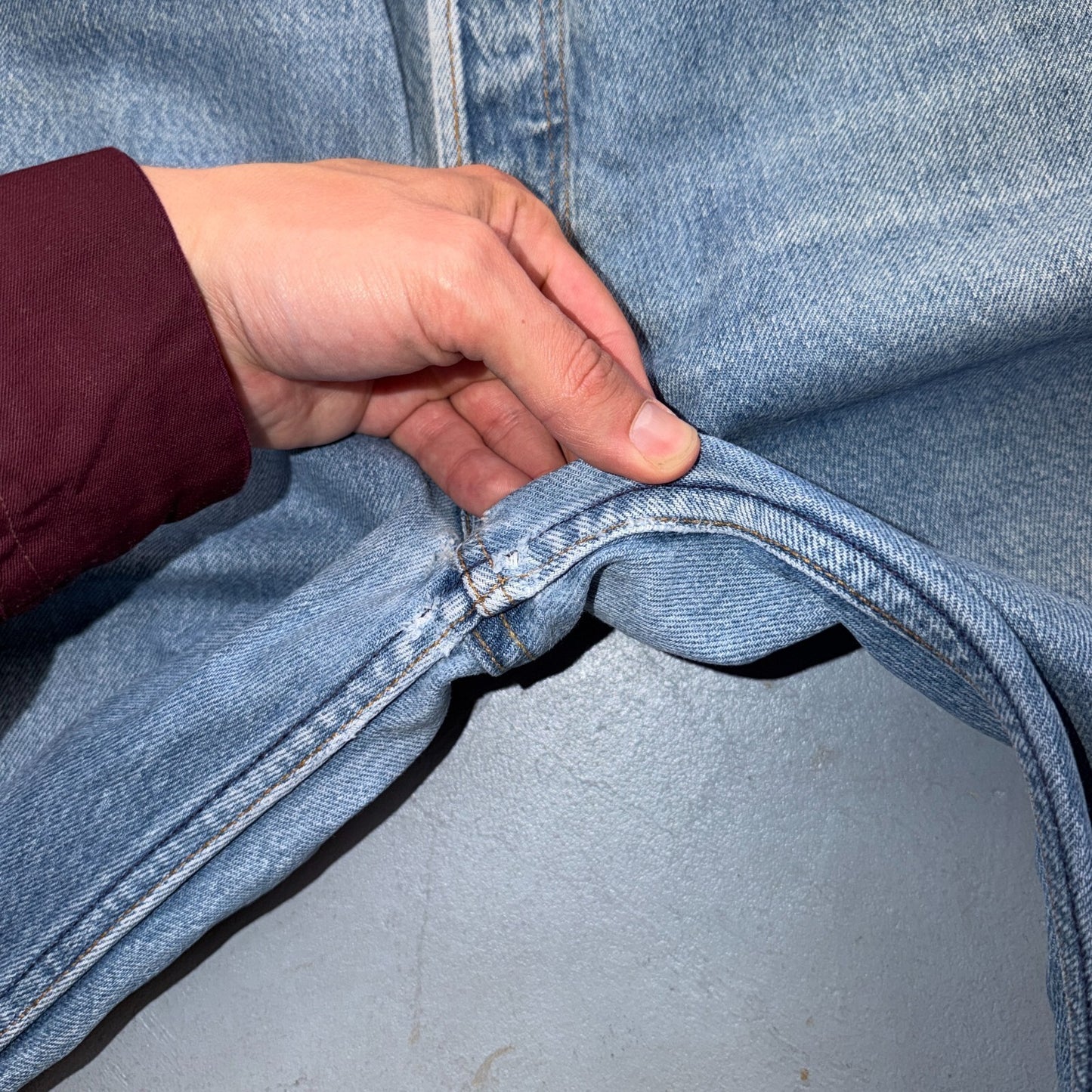Levis 501 Vintage 90s USA XX Straight Leg Jeans Blue Light Wash 38x32 Act 35x28
