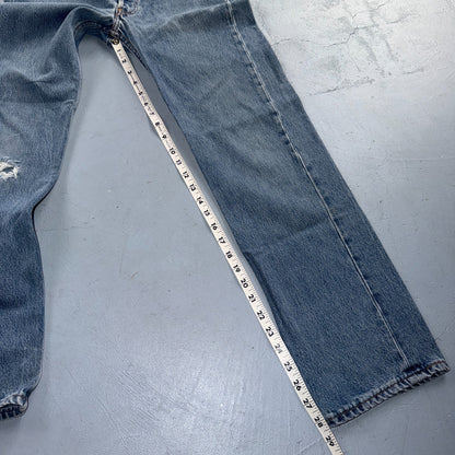 Levis 501 Vintage 90s USA XX Straight Leg Jeans Blue Light Wash 30x30 Act 27x28