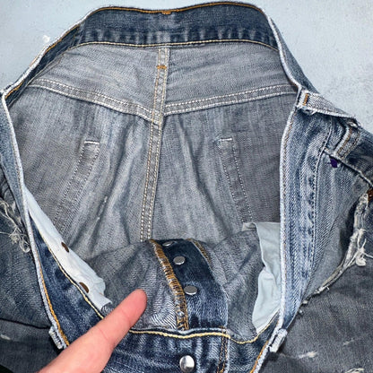 Levis 501 Vintage Y2K XX Straight Leg Jeans Blue Med Wash 34x36 Act 33x30