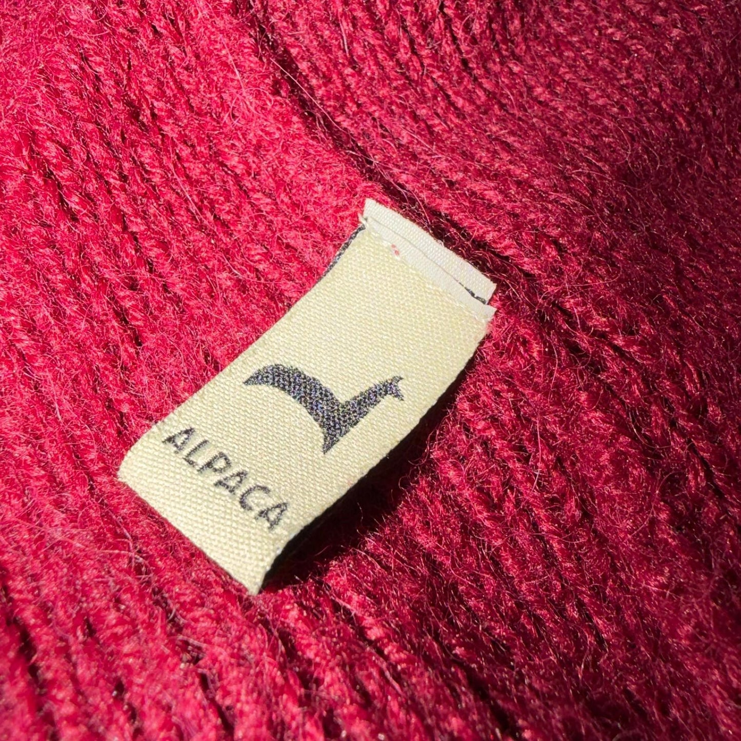 Peruvian Connection Royal Alpaca Women’s Sz. M Open Long Vest Sweater Red