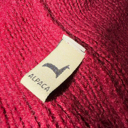 Peruvian Connection Royal Alpaca Women’s Sz. M Open Long Vest Sweater Red