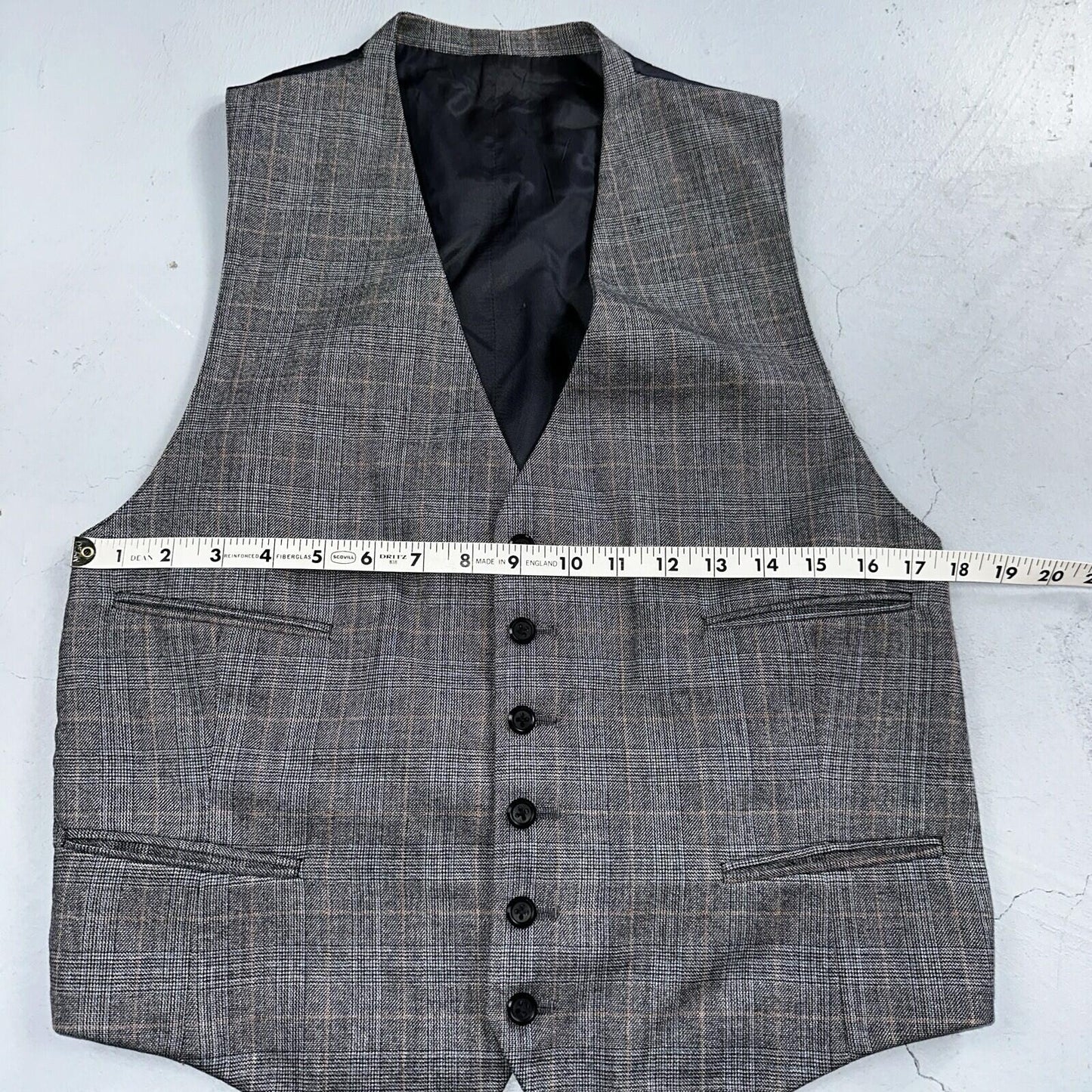 VTG Mens 3 PC Suit 42 Jacket Coat Pants Vest Plaid Rockabilly 70s 1970s Brown