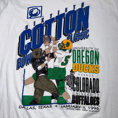 VTG 1996 Cotton Bowl T Shirt Oregon Ducks Colorado Buffaloes Football Tee Dallas