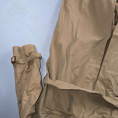 Paul Stuart Double Breasted Men’s Lined Trench Coat Sz 42 Beige Classic Jacket