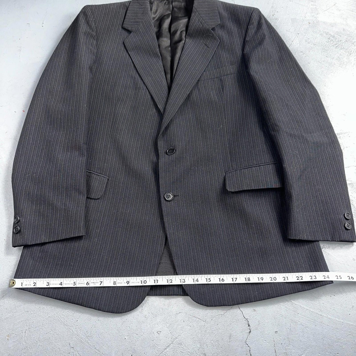 VTG Mens 3 PC Suit 42 Jacket Coat Pants Black Vest Rockabilly 70s American Trend