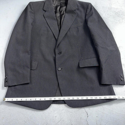 VTG Mens 3 PC Suit 42 Jacket Coat Pants Black Vest Rockabilly 70s American Trend