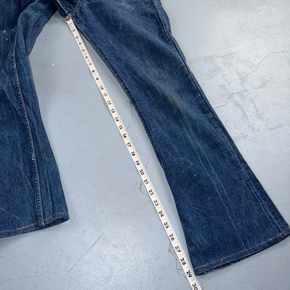 Levis Big E Vintage 60s Orange Tab 646 Bell Bottoms Denim Jeans Bootcut 31x29