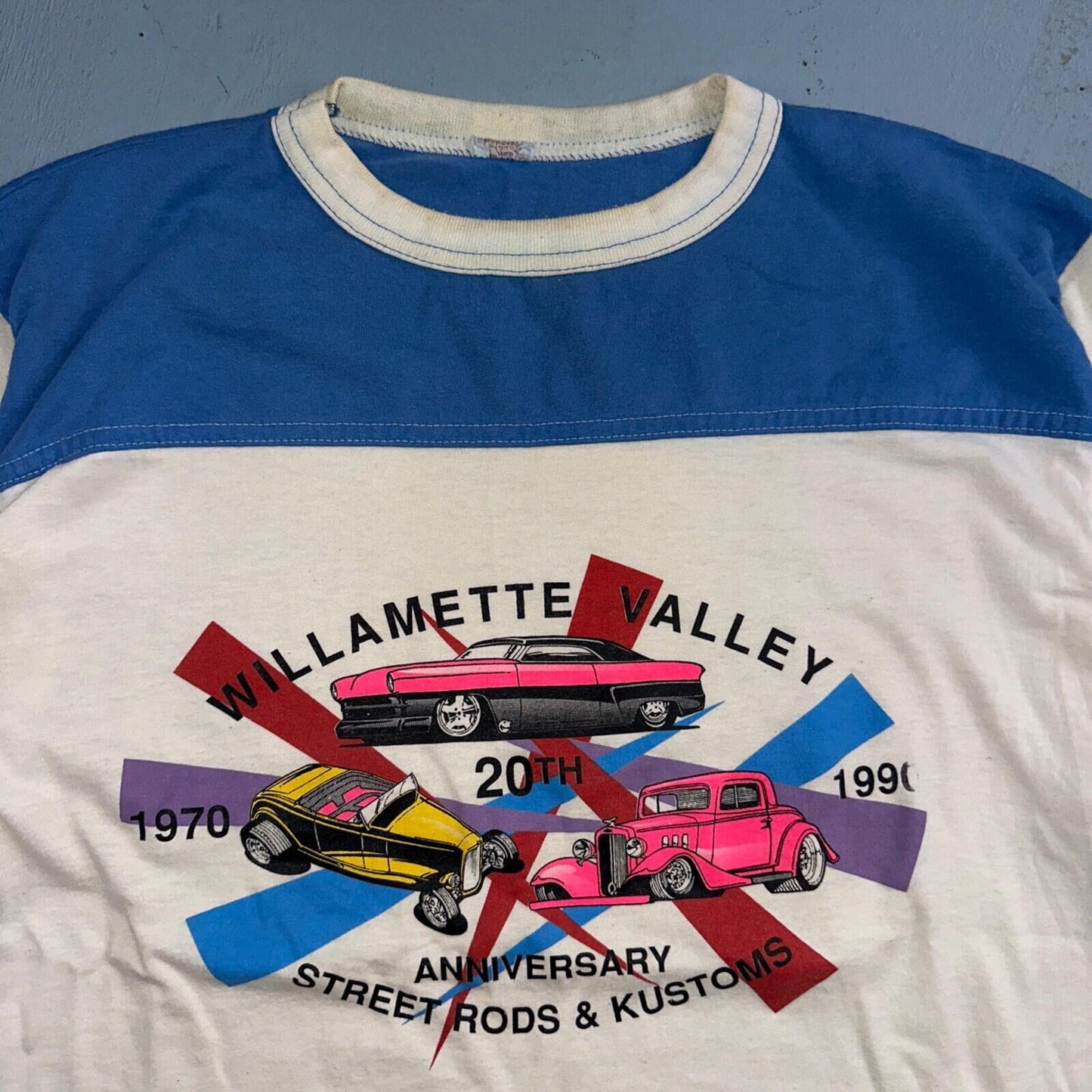 Willamette Valley 1990 Oregon VTG T Shirt Hot Rods Cars Sports Driving Graphic