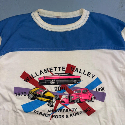 Willamette Valley 1990 Oregon VTG T Shirt Hot Rods Cars Sports Driving Graphic