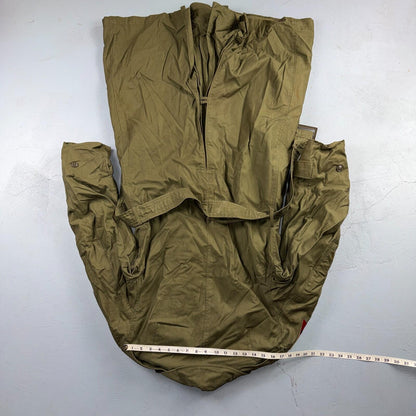 1950s Korean War US Military Wool Lined Overcoat Belted Trench Coat Small VTG
