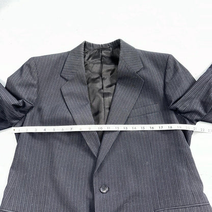 VTG Mens 3 PC Suit 42 Jacket Coat Pants Black Vest Rockabilly 70s American Trend