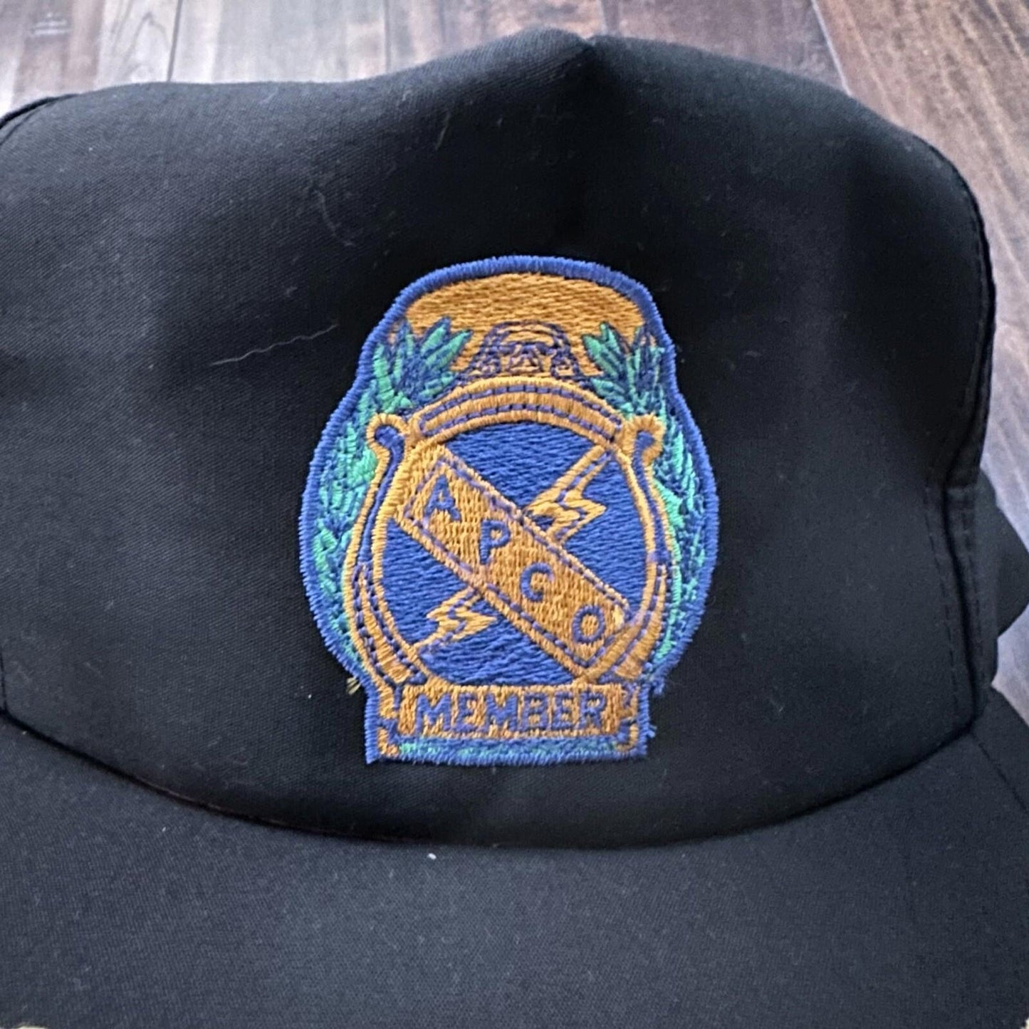 APCO Member Vintage Hat Cap Snapback Cool Metal Music Oregon 80s Black Gold