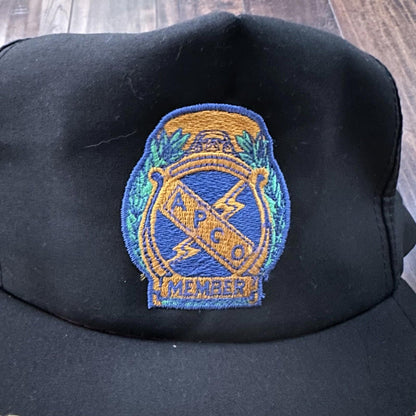 APCO Member Vintage Hat Cap Snapback Cool Metal Music Oregon 80s Black Gold