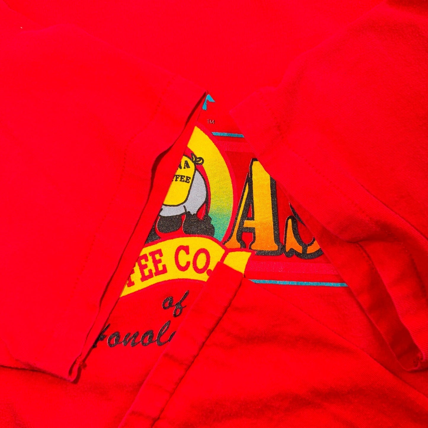 Badass Coffee Red 80s Hawaii VTG T Shirt Honolulu Red Single Stitch Donkey Kona