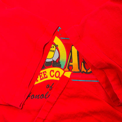 Badass Coffee Red 80s Hawaii VTG T Shirt Honolulu Red Single Stitch Donkey Kona