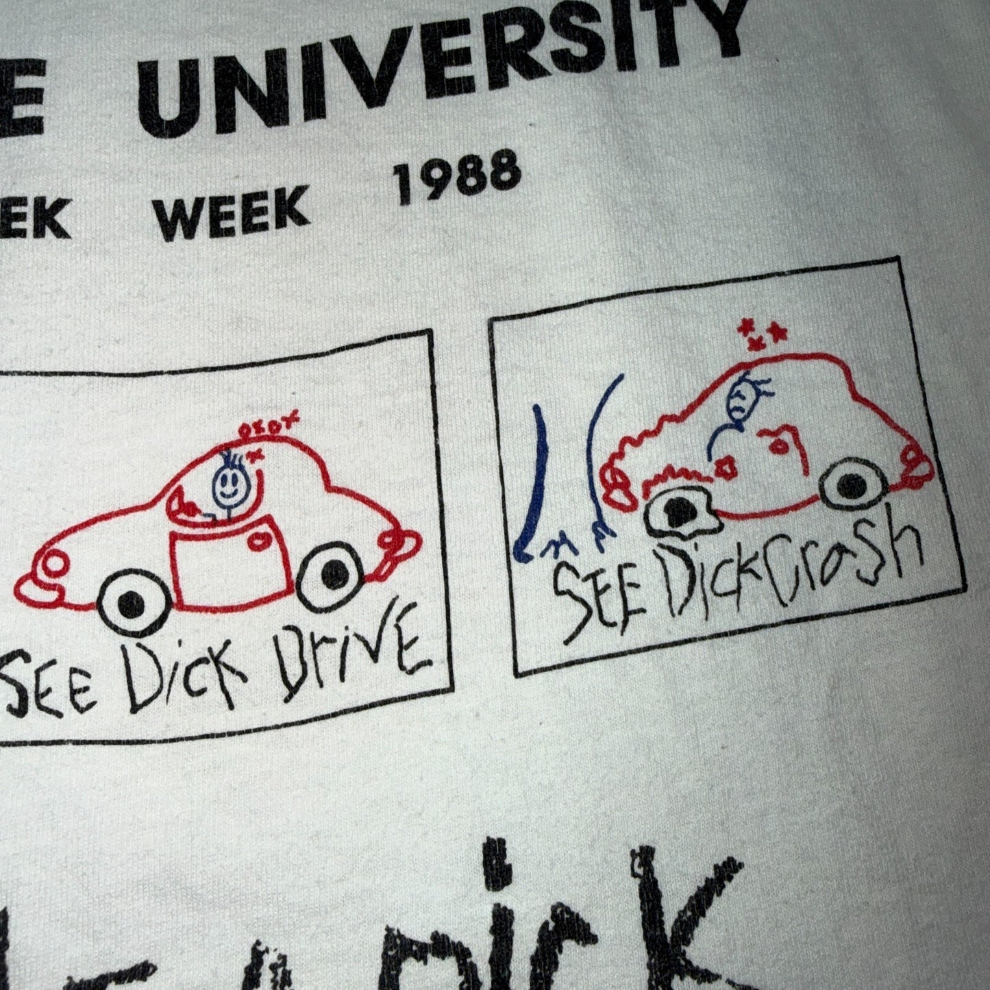 VTG 1988 Purdue University Greek Week T Shirt Dont Be Dick Graphic Tee 80s RARE