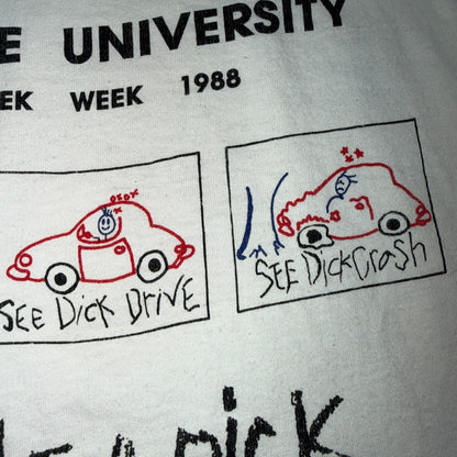 VTG 1988 Purdue University Greek Week T Shirt Dont Be Dick Graphic Tee 80s RARE