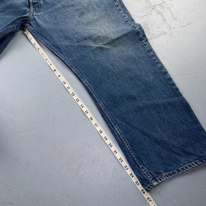 Levis 501 Vintage 80s USA XX Straight Leg Jeans Blue Med Wash 46x30 Act 41x26