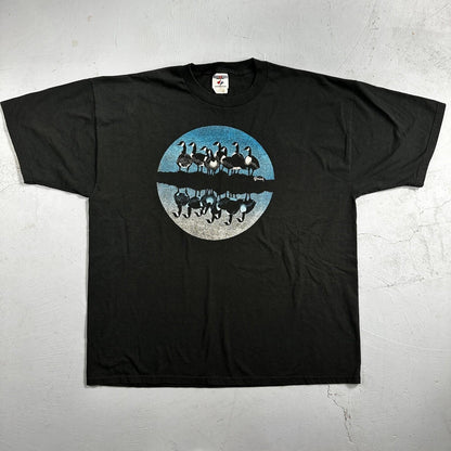 Art Geese Duck 90s VTG T Shirt Debby Neely Charles Perdew October Moon Reflect