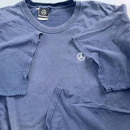 Mercedes Benz Vintage T Shirt Y2K Blue Promo Employee Fan Cars Sports Luxury