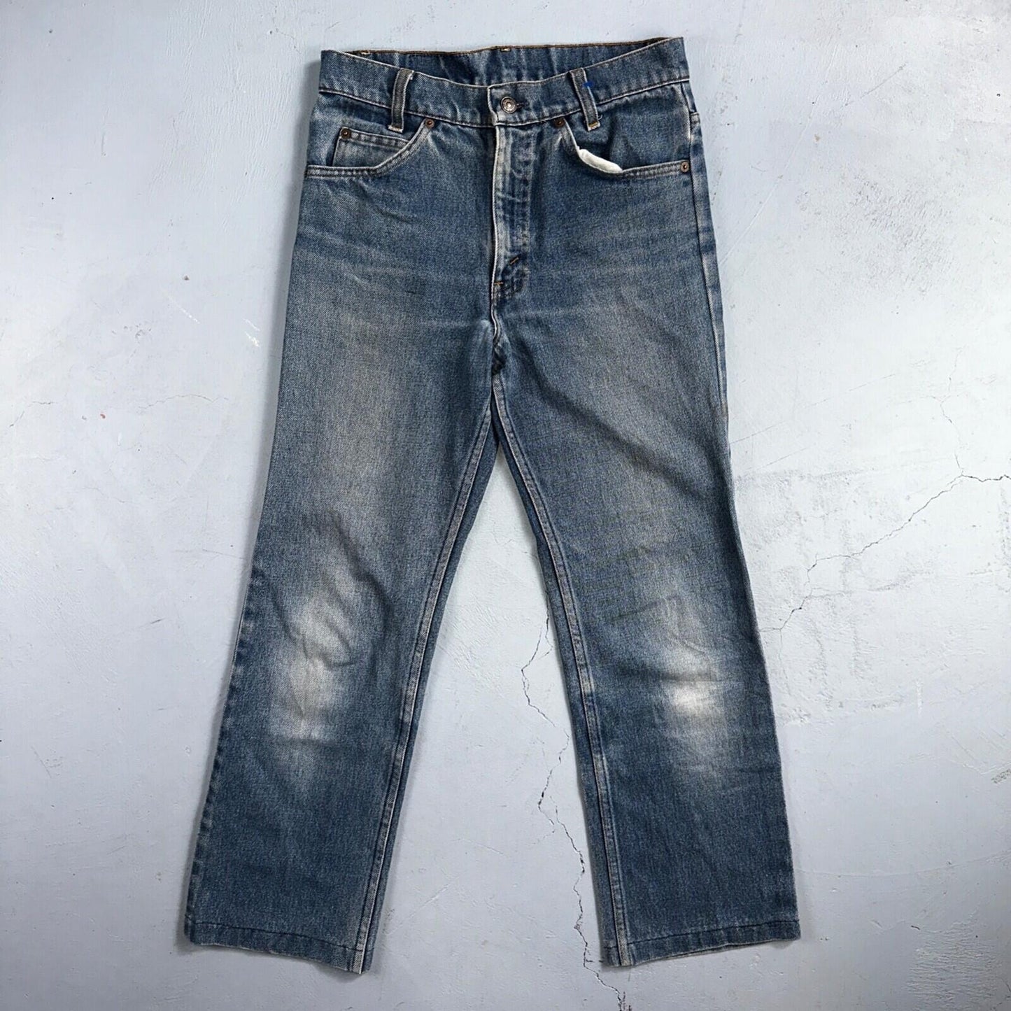 Levis 716 Vintage 80s USA Orange Tab Bootcut Flare Blue Bell Bottom Jeans 29x27