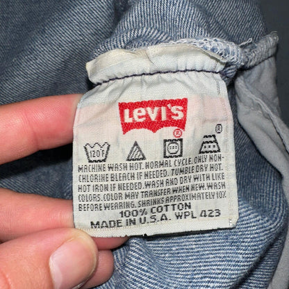 Levis 501 Vintage 90s USA XX Straight Leg Jeans Blue Light Wash 60x30 Act 56x27