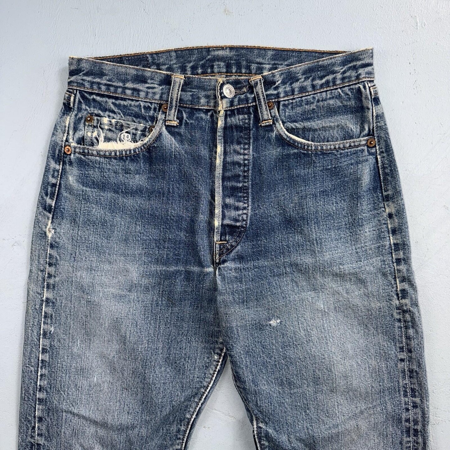 Levis 501 Big E Vintage 60s Redline Selvedge USA XX 1960s Jeans 66 Act 28x28