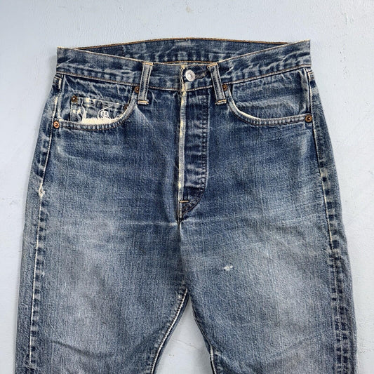 Levis 501 Big E Vintage 60s Redline Selvedge USA XX 1960s Jeans 66 Act 28x28