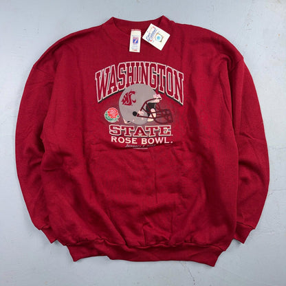 Vintage 7th Rose Bowl 2003 WSU Washington State Cougars Pullover Sweatshirt XL