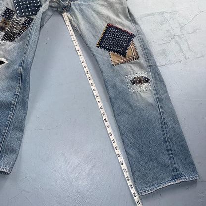 Levis 501 Vintage 80s Redline Selvedge USA XX Jeans Light Wash 34x32 Act 32x30