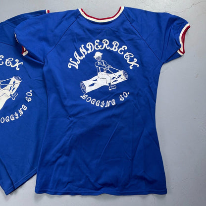 Vintage Vanderbeck Logging Bowling Jersey T Shirt Oregon USA Rockabilly 1960s